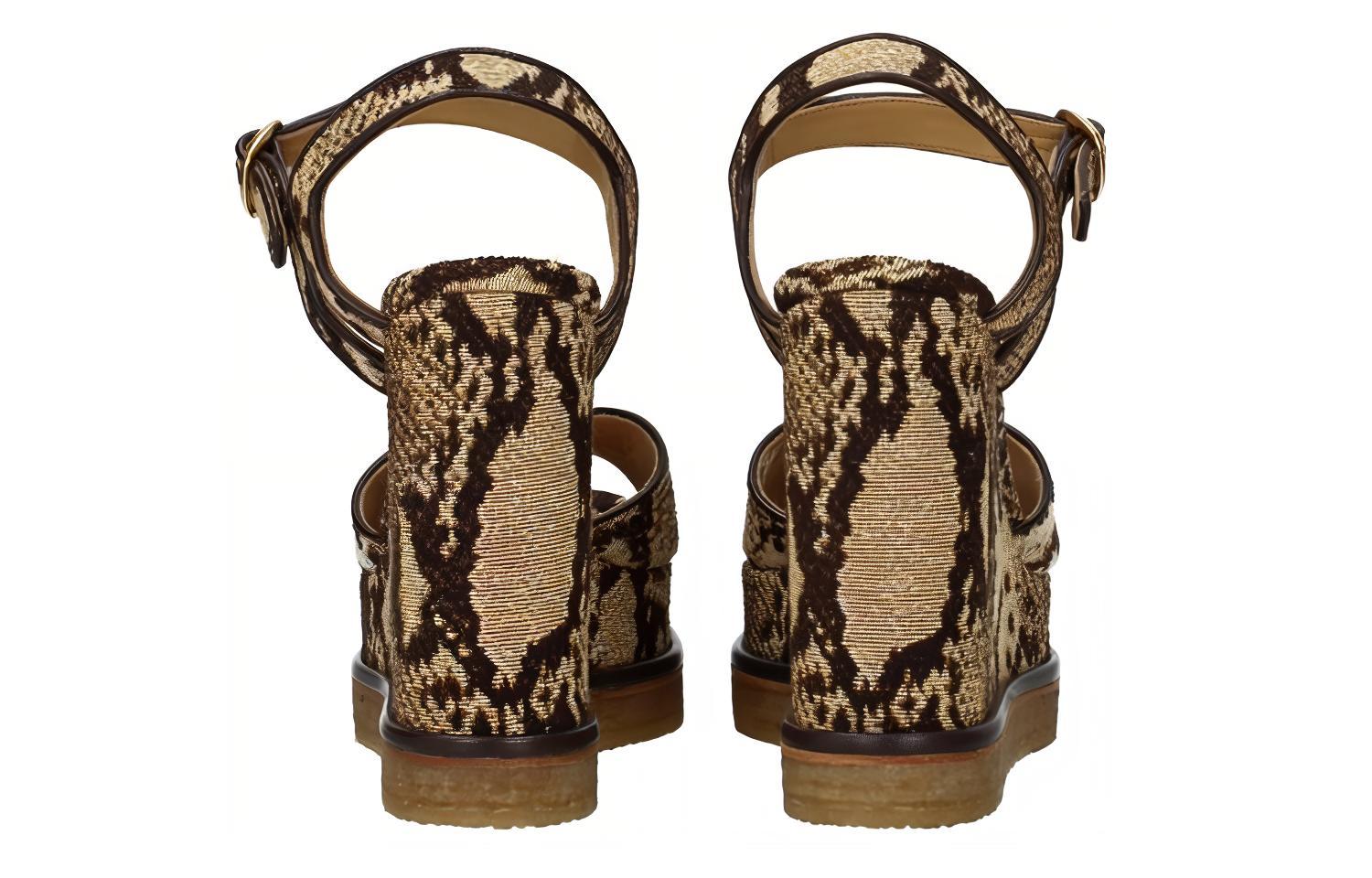 (W) CELINE Sandal 'Fashion Buckle Brown' 圖 5