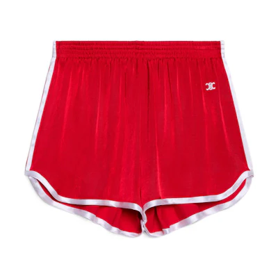 (Women) CELINE Satin Sports Shorts SS22 Red 2P521164I-27GE