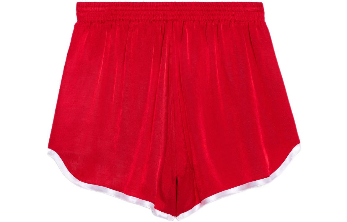 Lookbook (W) CELINE Pantalones Cortos Deportivos de Satén SS22 Rojos. 2P521164I-27GE