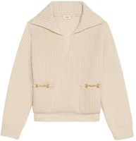 (Women) CELINE Seamless Cashmere Pullover Sweater in Off-White. 2A85O384D-01EM (Women) CELINE Seamless Cashmere Pullover Sweater in Off-White. 2A85O384D-01EM