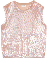 (Women) Celine Sequin Embroidered Sleeveless Cropped Tank Top - Chair Color RY05B0392-23CH (Women) Celine Sequin Embroidered Sleeveless Cropped Tank Top - Chair Color RY05B0392-23CH