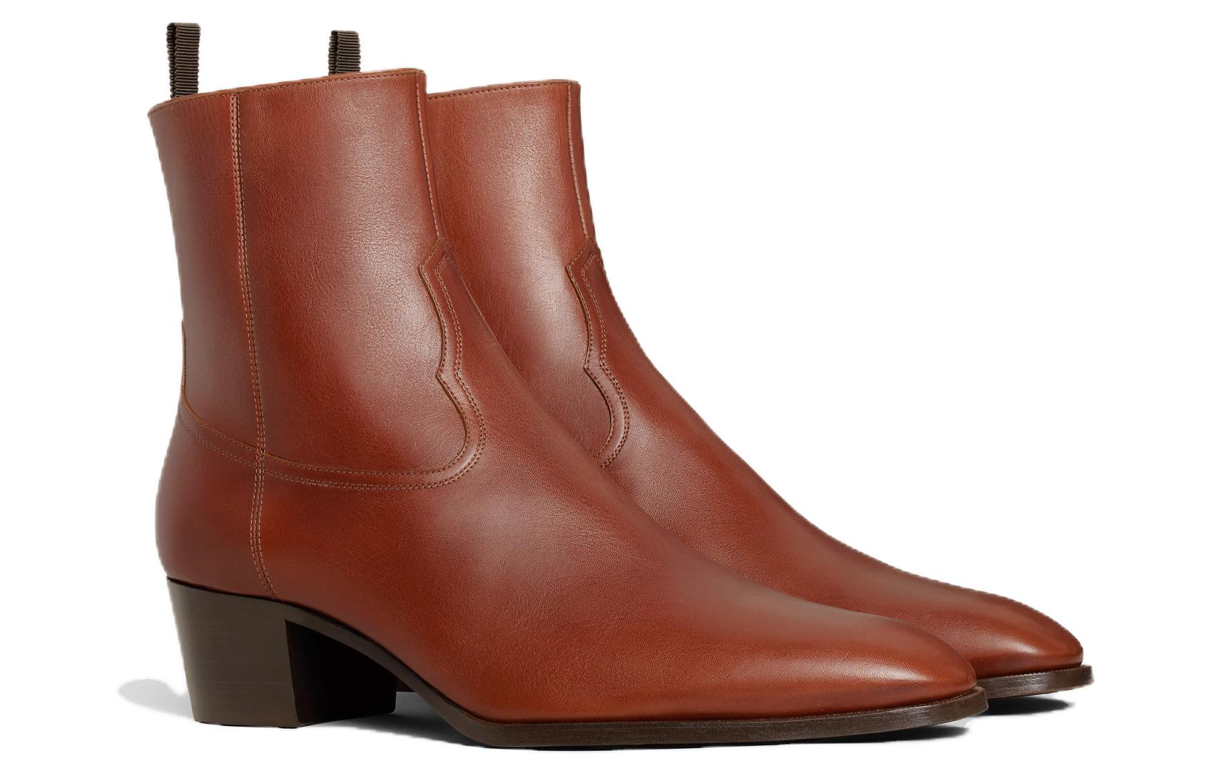 (W) CELINE Sharp-Toe Ankle Boot 'Tan' 圖 4