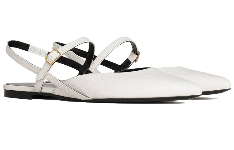 (W) CELINE Sharp Flat 'White Lizard Print' 圖 2