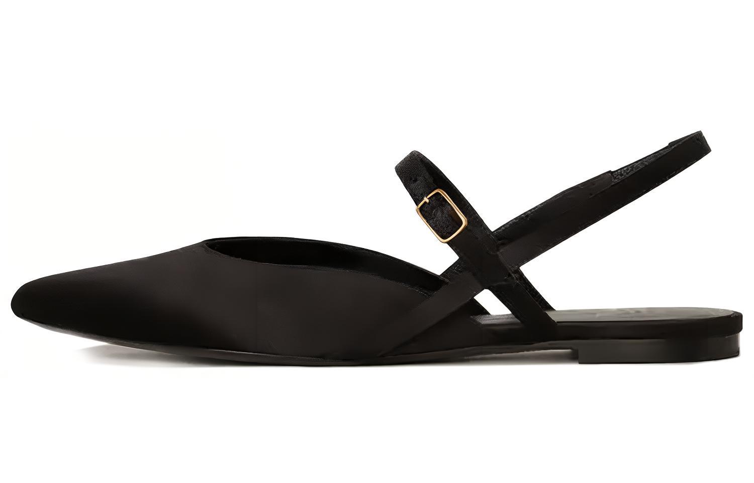 (W) CELINE Sharp Sandal 'Black Satin Ribbon'