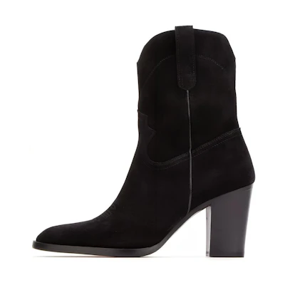 (W) CELINE Short Boots 'Warm CMFT Black Suede'