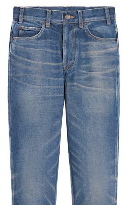 (Women) CELINE Slim Fit Washed Denim Button Pocket Jeans - Blue. 2N206365M-07DU Details for (Women) CELINE Slim Fit Washed Denim Button Pocket Jeans - Blue. 2N206365M-07DU