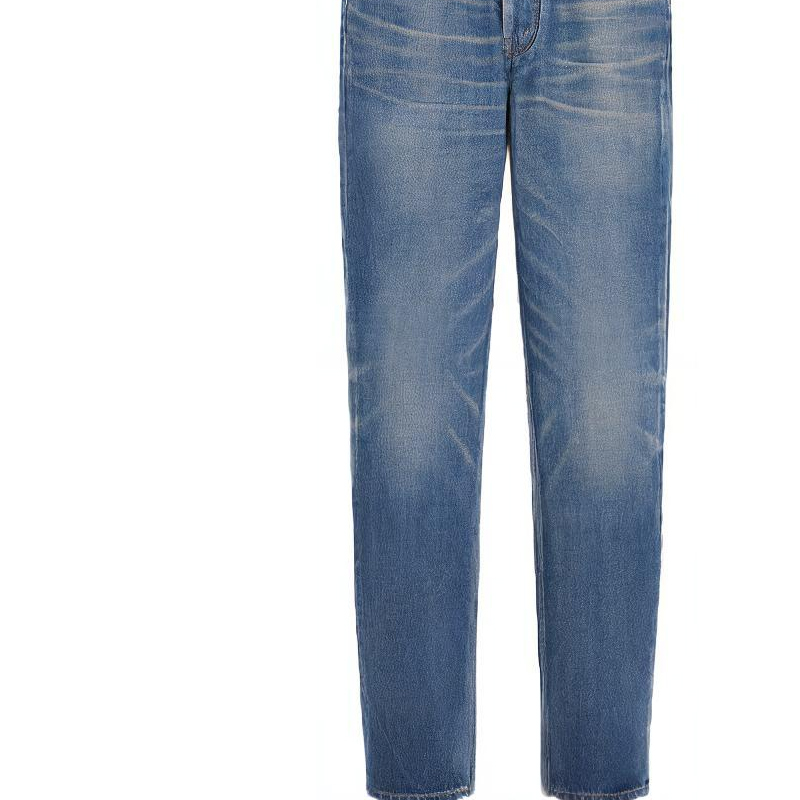 Sizing (Women) CELINE Slim Fit Washed Denim Button Pocket Jeans - Blue. 2N206365M-07DU
