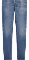 Sizing (W) CELINE 修身款水洗單寧口袋鈕扣牛仔褲 - 藍色 2N206365M-07DU
