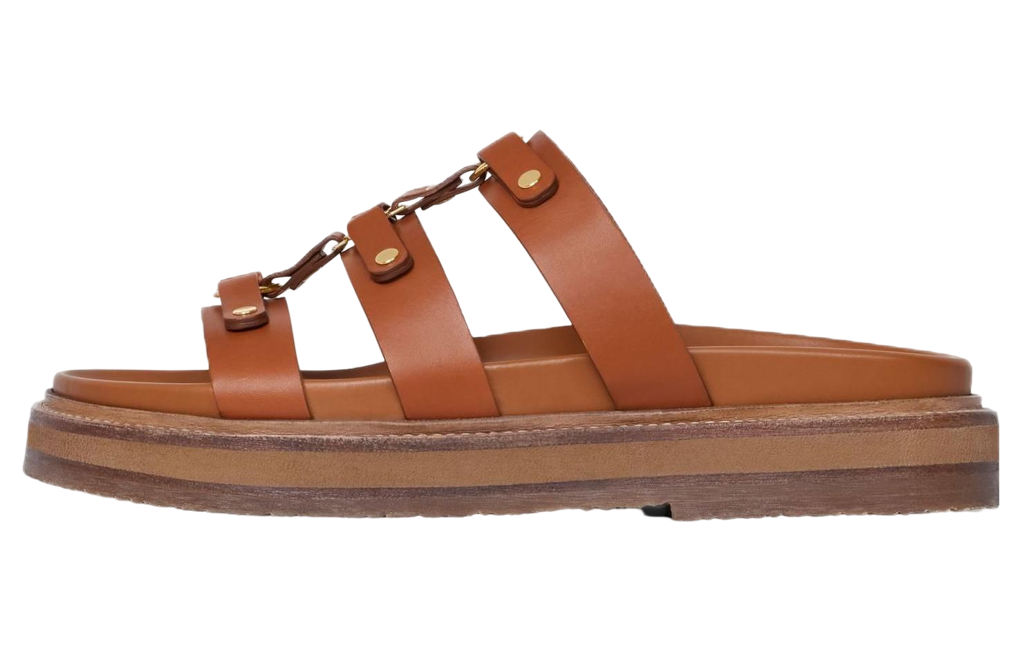 (Women) CELINE Slip-On Round Toe Flat 'Fashion Slide Brown' 352343003C.04LU