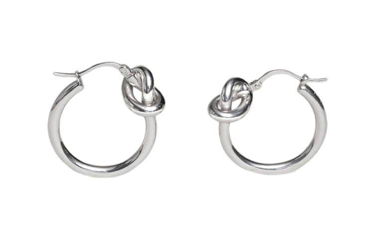 (Women) CELINE Small Rhodium-Plated Brass Hoop Earrings Silver -  Accessories 46N556BRA.36SI 圖 2