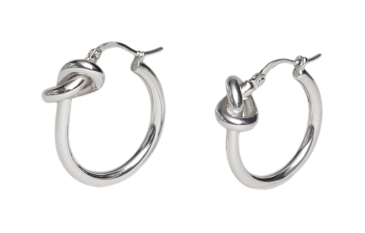 (Women) CELINE Small Rhodium-Plated Brass Hoop Earrings Silver -  Accessories 46N556BRA.36SI 圖 3