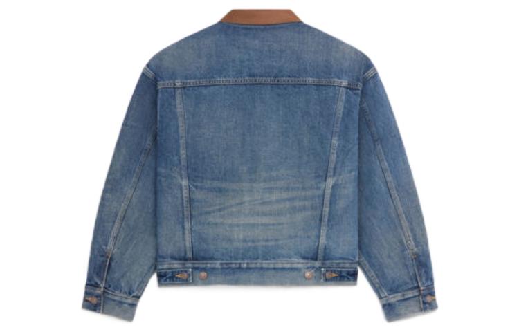 Lookbook (Women) CELINE Solid Washed Lambskin Denim Jacket Women’s Blue 2Q336-365M