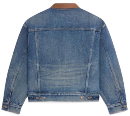 (Women) CELINE Solid Washed Lambskin Denim Jacket Women’s Blue 2Q336-365M Lookbook (Women) CELINE Solid Washed Lambskin Denim Jacket Women’s Blue 2Q336-365M