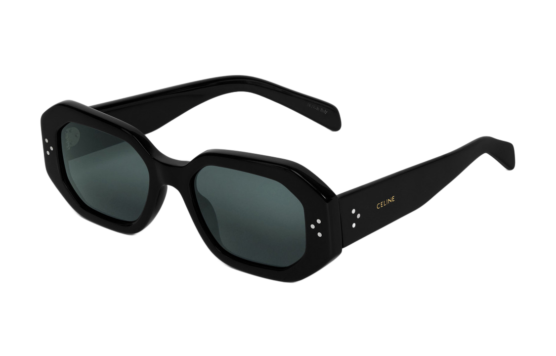 (Women) CELINE Square S255  Black Irregular UV Protection Sunglasses. CL40255I-01A