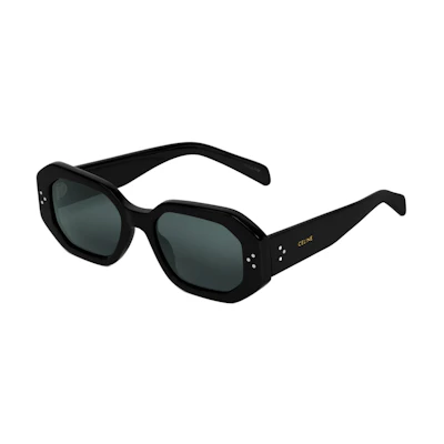 (Women) CELINE Square S255 Black Irregular UV Protection Sunglasses. CL40255I-01A