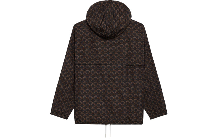 Lookbook (W) CELINE SS21 Hoodie Logo Hitam Wanita dengan Poket Zip. 2W388344N-02BL