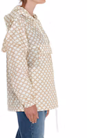 Details for (W) CELINE SS21 米色尼龍織紋標誌防風外套連帽衫. 2W388344N-01GW