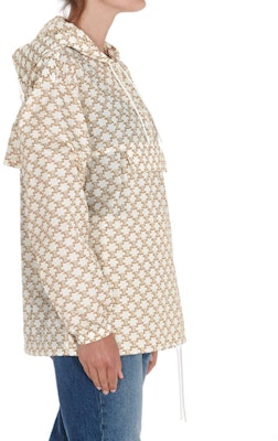 (Women) CELINE SS21 Beige Nylon Monogram Logo Windbreaker Hoodie. 2W388344N-01GW Details for (Women) CELINE SS21 Beige Nylon Monogram Logo Windbreaker Hoodie. 2W388344N-01GW