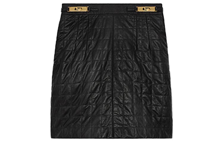 Lookbook (W) CELINE SS21 黑色皮革Logo A字裙. 2H251978E-38NO