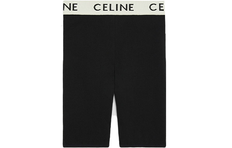 Order (Women) CELINE SS21 Logo Print Fitness Shorts - Black. 2A46O372N-38CR