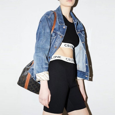 (Women) CELINE SS21 Logo Print Fitness Shorts - Black. 2A46O372N-38CR Details for (Women) CELINE SS21 Logo Print Fitness Shorts - Black. 2A46O372N-38CR