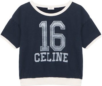 (W) CELINE SS21 女士海军蓝16字母Logo印花宽松T恤. 2Y424450I-07OW Buy (W) CELINE SS21 女士海军蓝16字母Logo印花宽松T恤. 2Y424450I-07OW