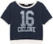 Buy (W) CELINE SS21 女士海军蓝16字母Logo印花宽松T恤. 2Y424450I-07OW