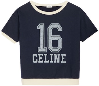 (W) CELINE SS21 女士海军蓝16字母Logo印花宽松T恤. 2Y424450I-07OW Order (W) CELINE SS21 女士海军蓝16字母Logo印花宽松T恤. 2Y424450I-07OW