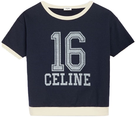 (W) Camiseta Oversized CELINE SS21 Azul Marino con Logo de 16 Letras para Mujer. 2Y424450I-07OW Order (W) Camiseta Oversized CELINE SS21 Azul Marino con Logo de 16 Letras para Mujer. 2Y424450I-07OW