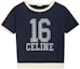 Order (W) CELINE SS21 女士海军蓝16字母Logo印花宽松T恤. 2Y424450I-07OW