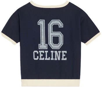 (W) CELINE SS21 女士海军蓝16字母Logo印花宽松T恤. 2Y424450I-07OW Lookbook (W) CELINE SS21 女士海军蓝16字母Logo印花宽松T恤. 2Y424450I-07OW