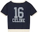 Lookbook (W) CELINE SS21 女士海军蓝16字母Logo印花宽松T恤. 2Y424450I-07OW
