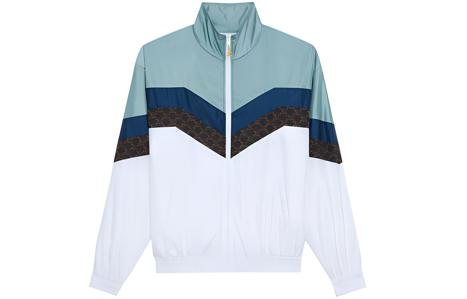 (Women) Celine SS21 Nylon Monogram Windbreaker Jacket Fluorescent White 2W382495M-01OP