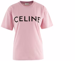 (Women) CELINE SS21 Pink Oversized Knit T-Shirt with Logo Print for Women. 2X764501F-24IA (Women) CELINE SS21 Pink Oversized Knit T-Shirt with Logo Print for Women. 2X764501F-24IA