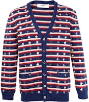 (Women) CELINE SS21 Star Pattern Wool Knit Cardigan Striped Sweater. 2A18K731M-29BR (Women) CELINE SS21 Star Pattern Wool Knit Cardigan Striped Sweater. 2A18K731M-29BR