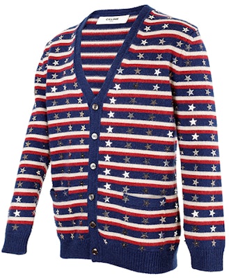 (W) CELINE SS21 スター柄ウールニットカーディガン ストライプセーター. 2A18K731M-29BR Shop (W) CELINE SS21 スター柄ウールニットカーディガン ストライプセーター. 2A18K731M-29BR