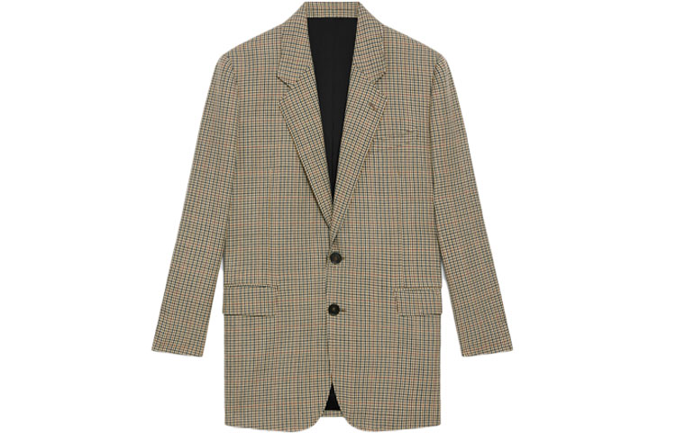 (Women) CELINE SS21 Tournon Houndstooth Blazer Colorblock Jacket 2V47D778K-14MC