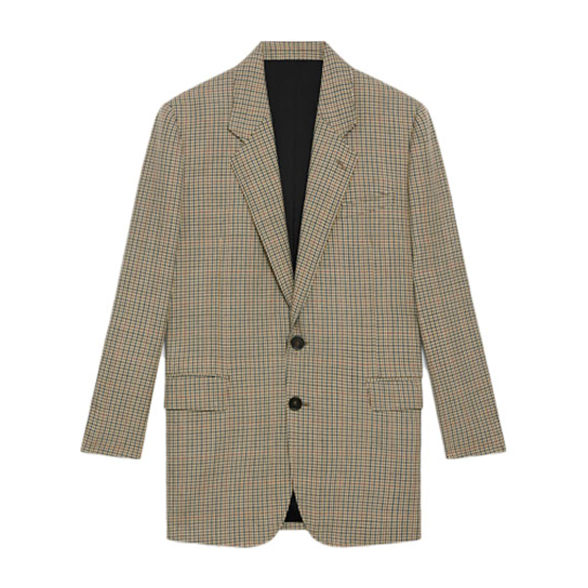 W) セリーヌ SS21 ツールノン 千鳥格子カラーブロックジャケット W) セリーヌ SS21 ツールノン 千鳥格子カラーブロックジャケット