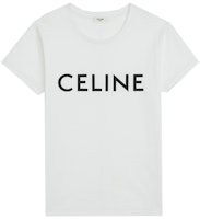 (W) CELINE SS21 Kaos Rajut Putih Oversized dengan Logo Print 2X314916G-01OB Order (W) CELINE SS21 Kaos Rajut Putih Oversized dengan Logo Print 2X314916G-01OB