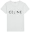 Order (W) CELINE SS21 Kaos Rajut Putih Oversized dengan Logo Print 2X314916G-01OB
