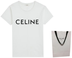 (W) CELINE SS21 Kaos Rajut Putih Oversized dengan Logo Print 2X314916G-01OB Shop (W) CELINE SS21 Kaos Rajut Putih Oversized dengan Logo Print 2X314916G-01OB