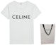 Shop (W) CELINE SS21 Kaos Rajut Putih Oversized dengan Logo Print 2X314916G-01OB