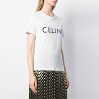 (W) CELINE SS21 Kaos Rajut Putih Oversized dengan Logo Print 2X314916G-01OB Details for (W) CELINE SS21 Kaos Rajut Putih Oversized dengan Logo Print 2X314916G-01OB