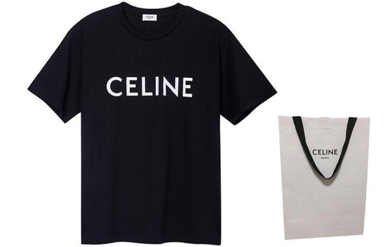 (Women) CELINE SS22  Black Cotton Jersey Short Sleeve T-Shirt 2X764671Q-38AW 圖 4