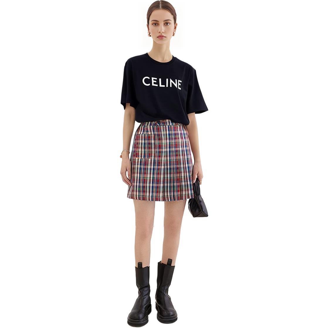 (Women) CELINE SS22  Black Cotton Jersey Short Sleeve T-Shirt 2X764671Q-38AW 圖 6