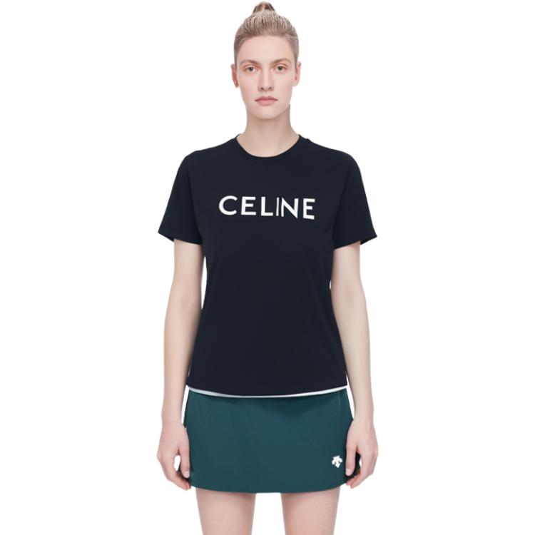 (Women) CELINE SS22  Black Cotton Jersey Short Sleeve T-Shirt 2X764671Q-38AW 圖 10