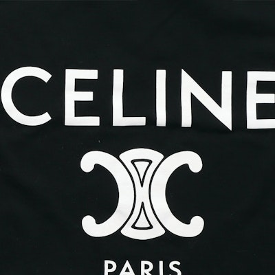 (Women) CELINE SS22 Black Cropped T-shirt with Logo Print and Round Neck. 2X871501F-38AW Shop (Women) CELINE SS22 Black Cropped T-shirt with Logo Print and Round Neck. 2X871501F-38AW