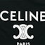 Shop (Women) CELINE SS22 Black Cropped T-shirt with Logo Print and Round Neck. 2X871501F-38AW