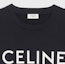 Purchase (Women) CELINE SS22 Black Cropped T-shirt with Logo Print and Round Neck. 2X871501F-38AW