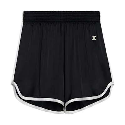 (Women) CELINE SS22 Black Logo Casual Shorts. 2P516164I-38NO
